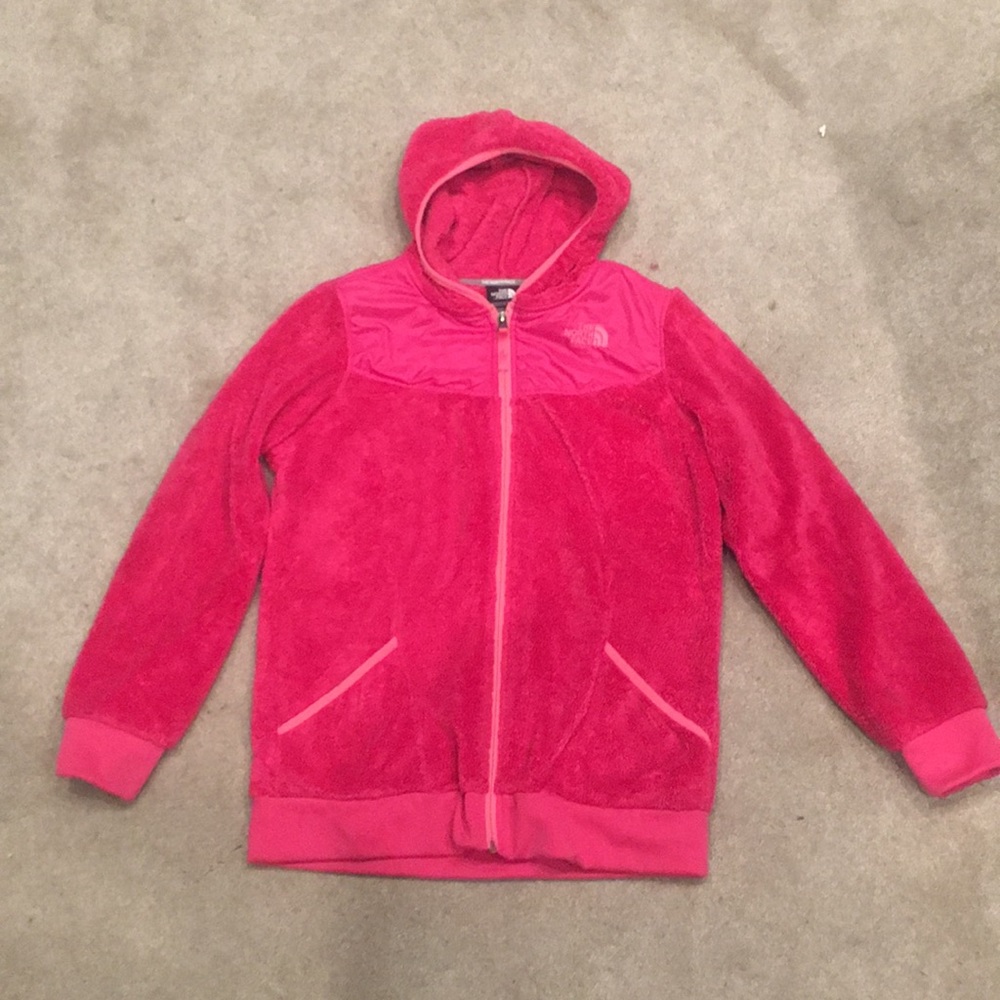 Bright Pink North Face fleece jacket (girls)